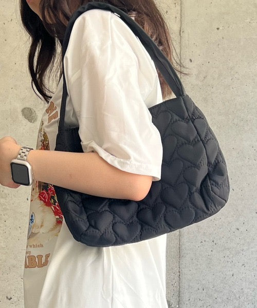 🇯🇵心心夾棉shoulder bag