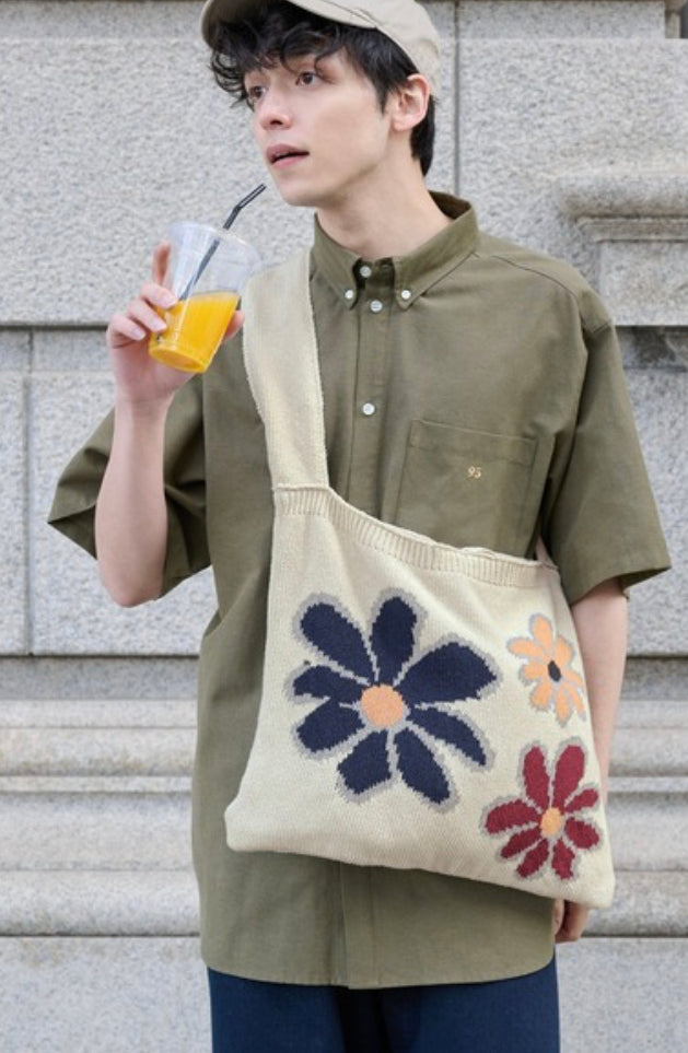 🇯🇵針織花花大tote bag