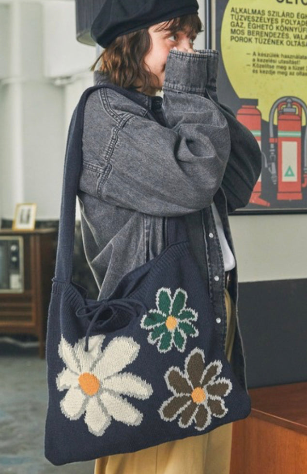 🇯🇵針織花花大tote bag