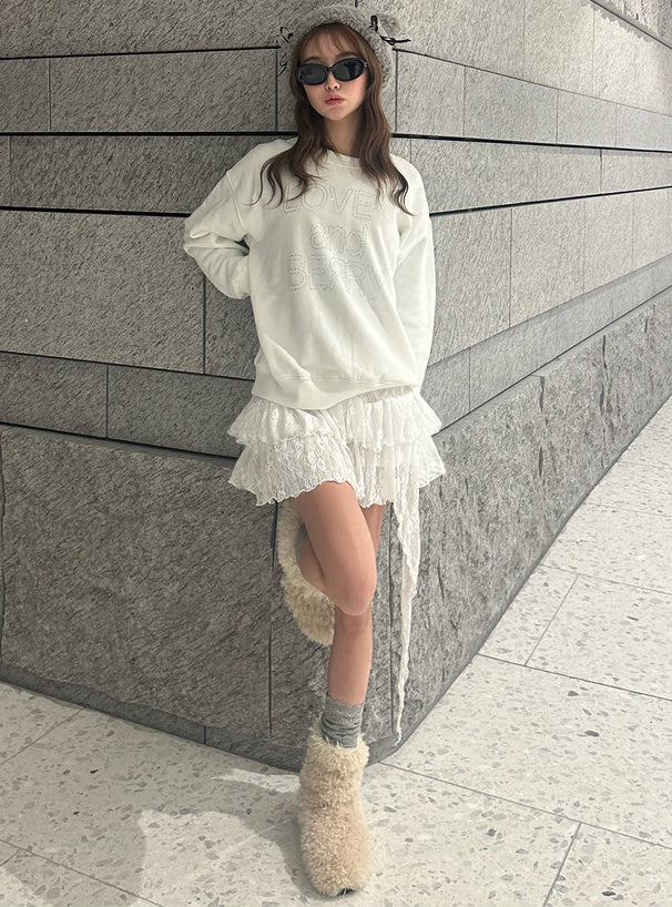 🇯🇵🖤Lace質地不規則短裙