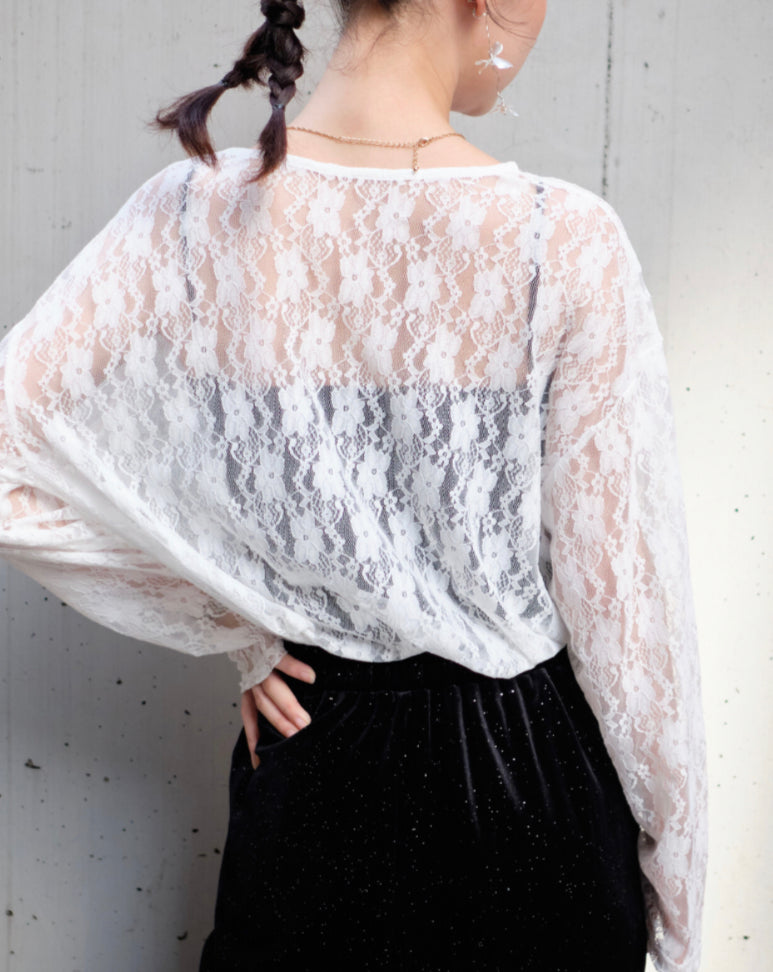 🇯🇵Lace Oversize長袖 Top