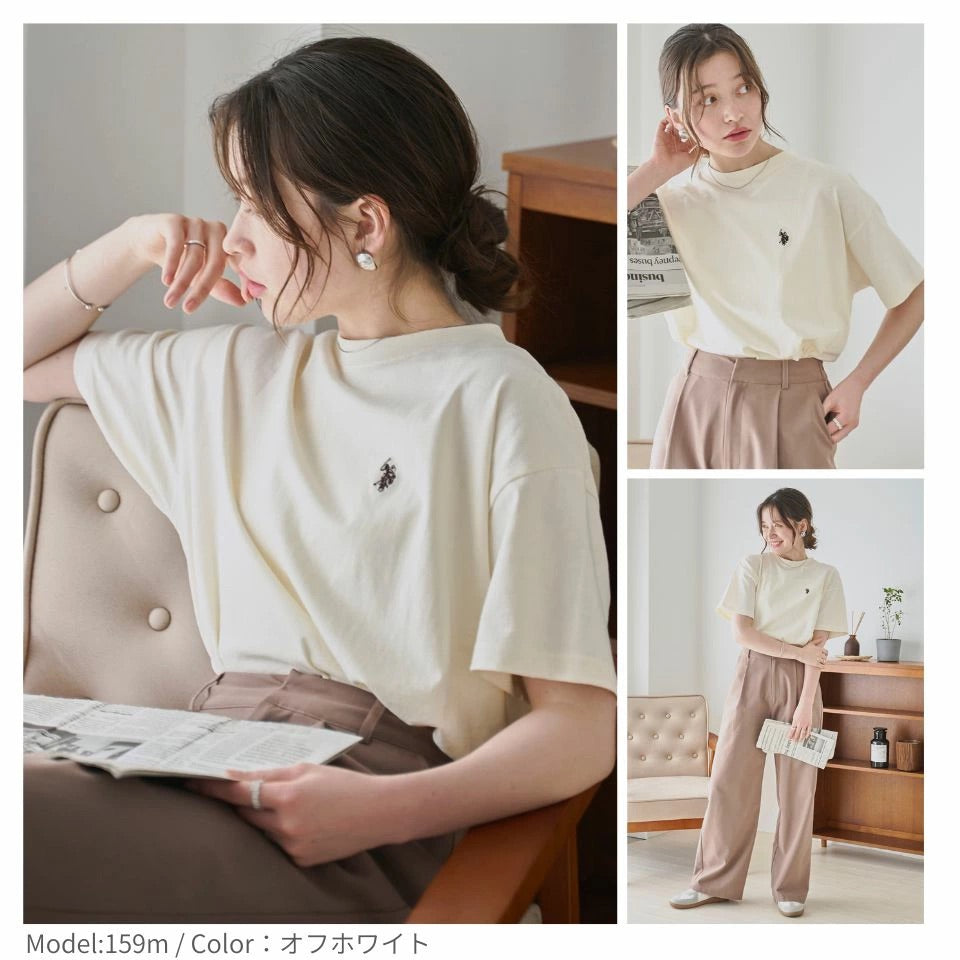 🇯🇵🖤US POLO LOGO刺繡Tee
