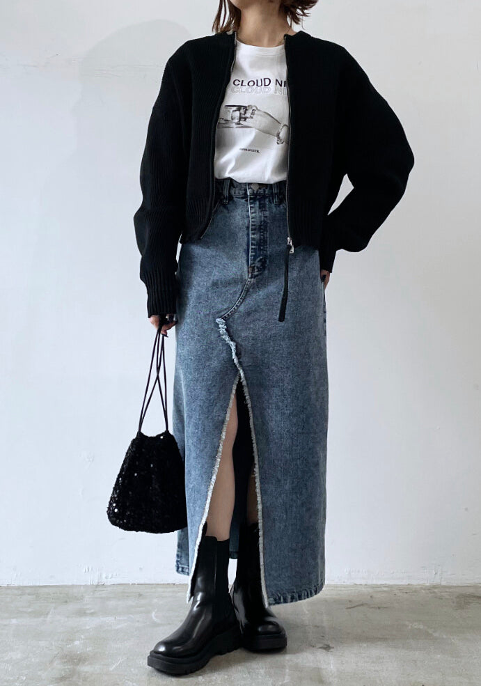 🇯🇵💗前面開叉牛仔裙