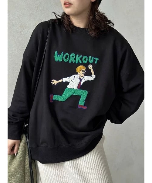 🇯🇵趣怪大叔刺繡workout衛衣