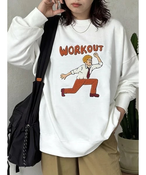 🇯🇵趣怪大叔刺繡workout衛衣