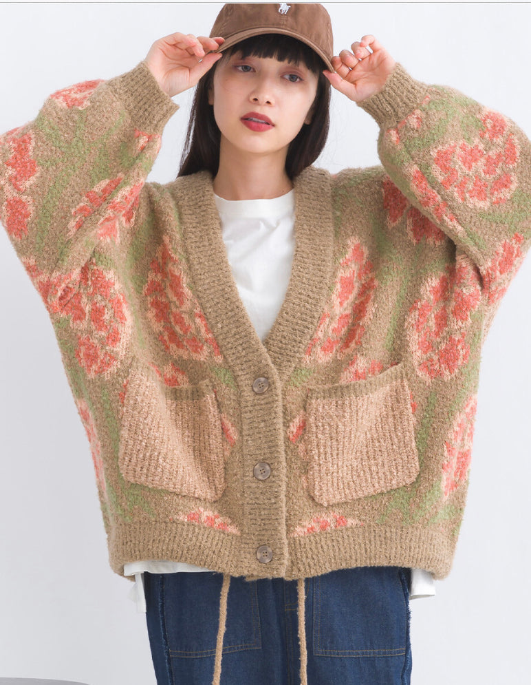 🇯🇵🌷花花編織冷衫外套