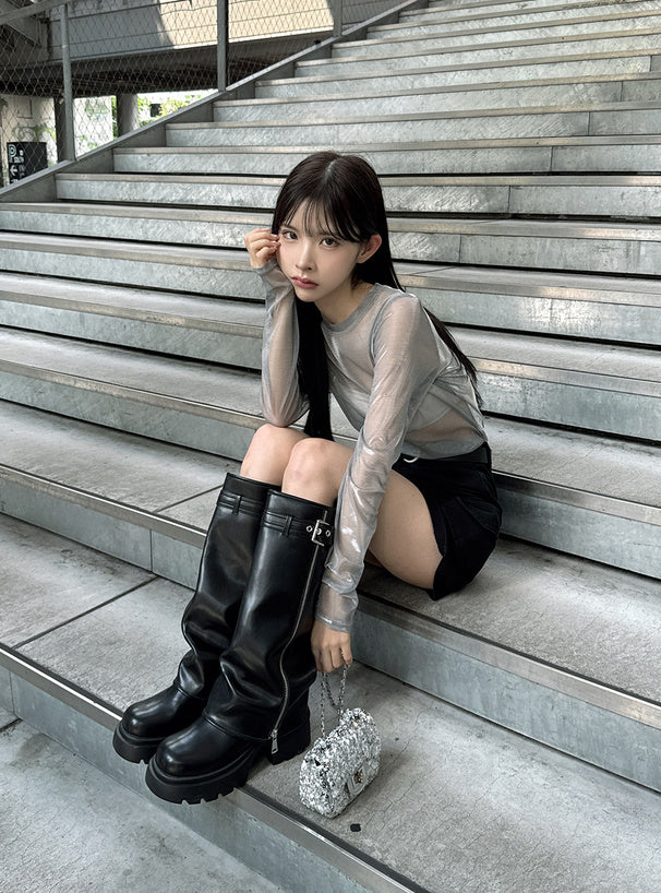 🇯🇵🖤工裝扣拉鏈款長boot