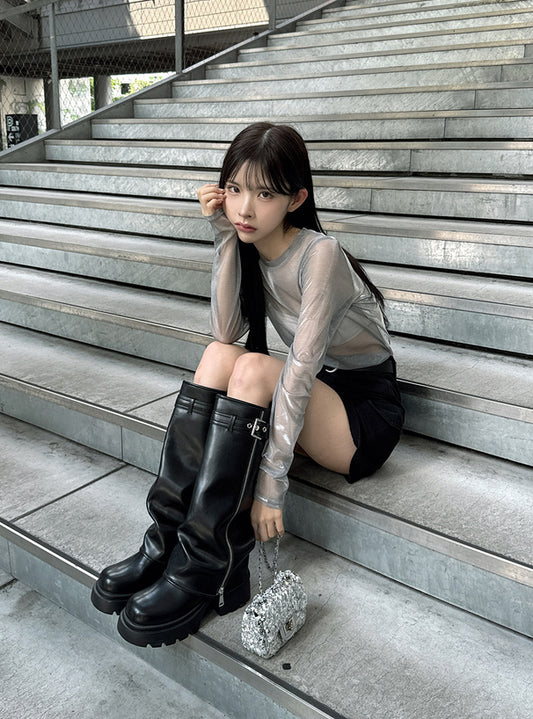 🇯🇵🖤工裝扣拉鏈款長boot