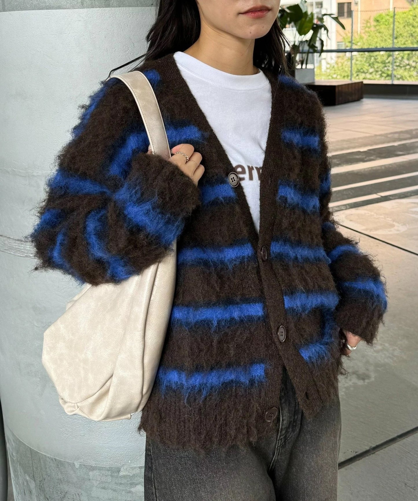🇯🇵💗UNISEX間條毛茸茸冷外套 【10月下旬出貨】