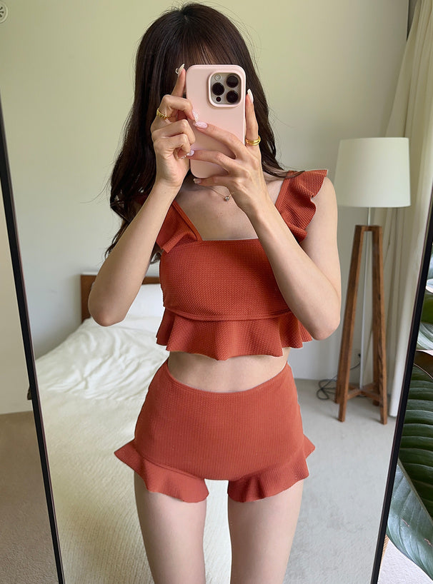 🇯🇵Ruffle邊背心泳衣set