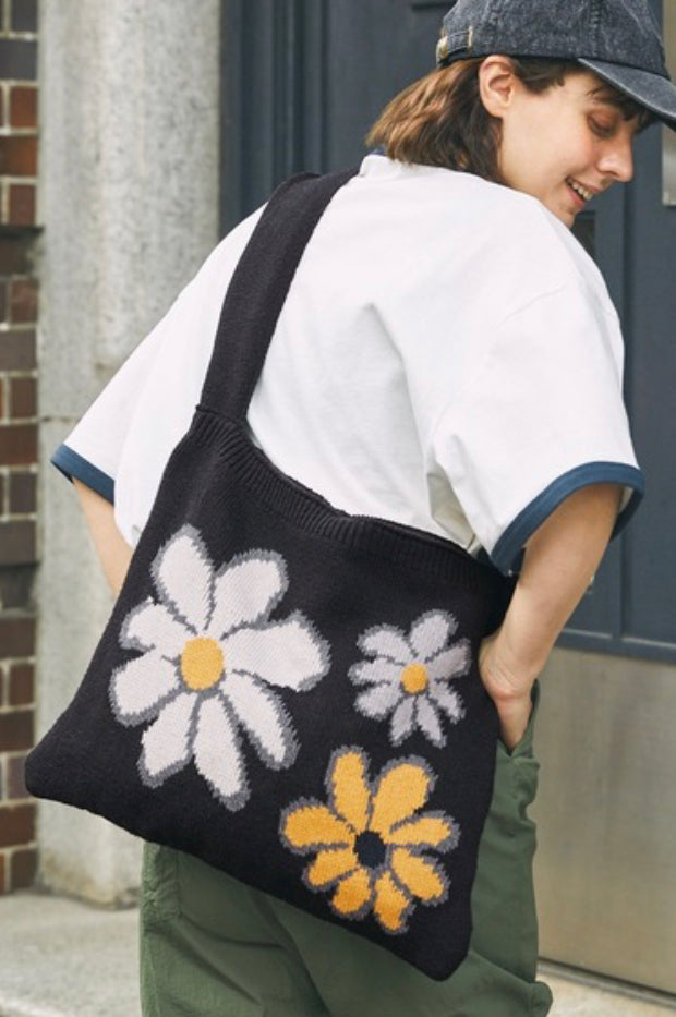 🇯🇵針織花花大tote bag