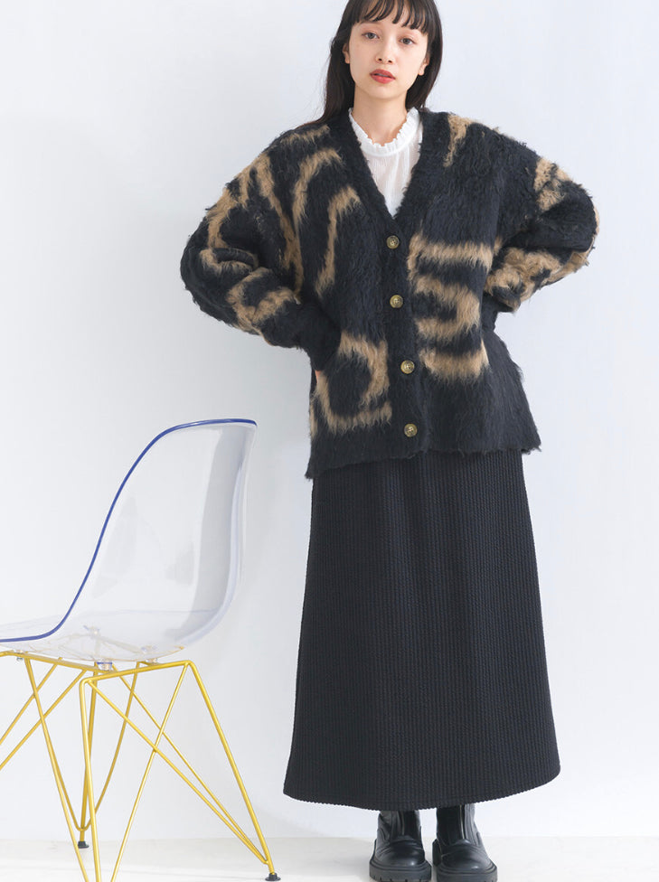 🇯🇵 混色毛茸茸V領外套