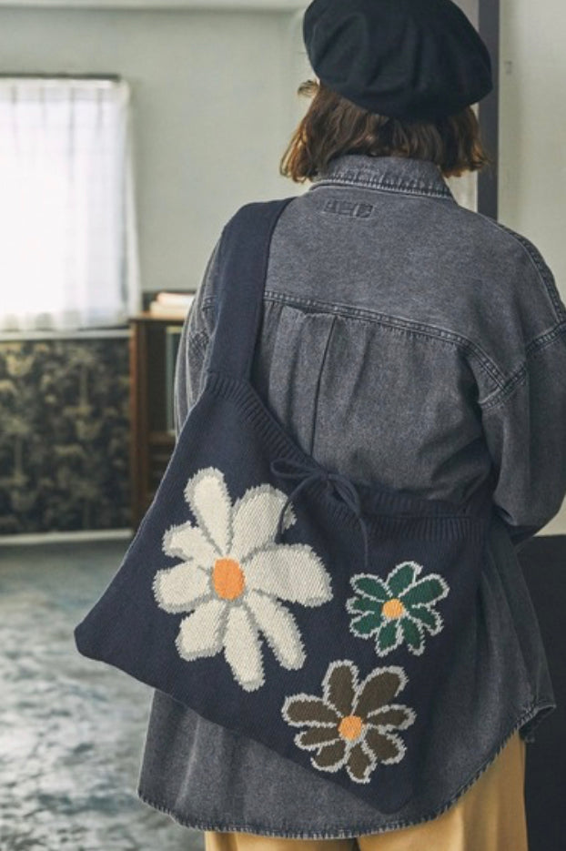 🇯🇵針織花花大tote bag