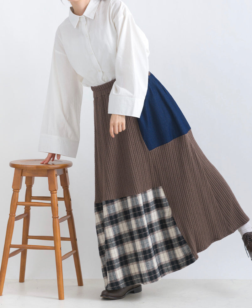 🇯🇵💗拼布格仔混色半裙