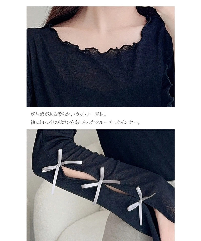 🇯🇵🎀Ruffle長袖薄紗top