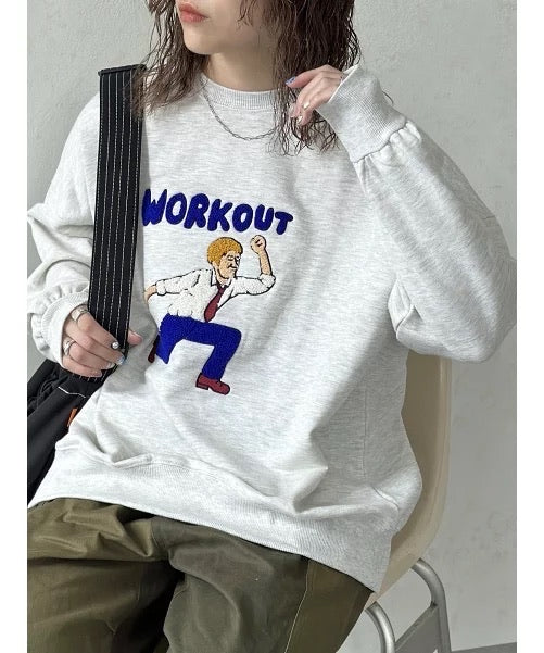 🇯🇵趣怪大叔刺繡workout衛衣