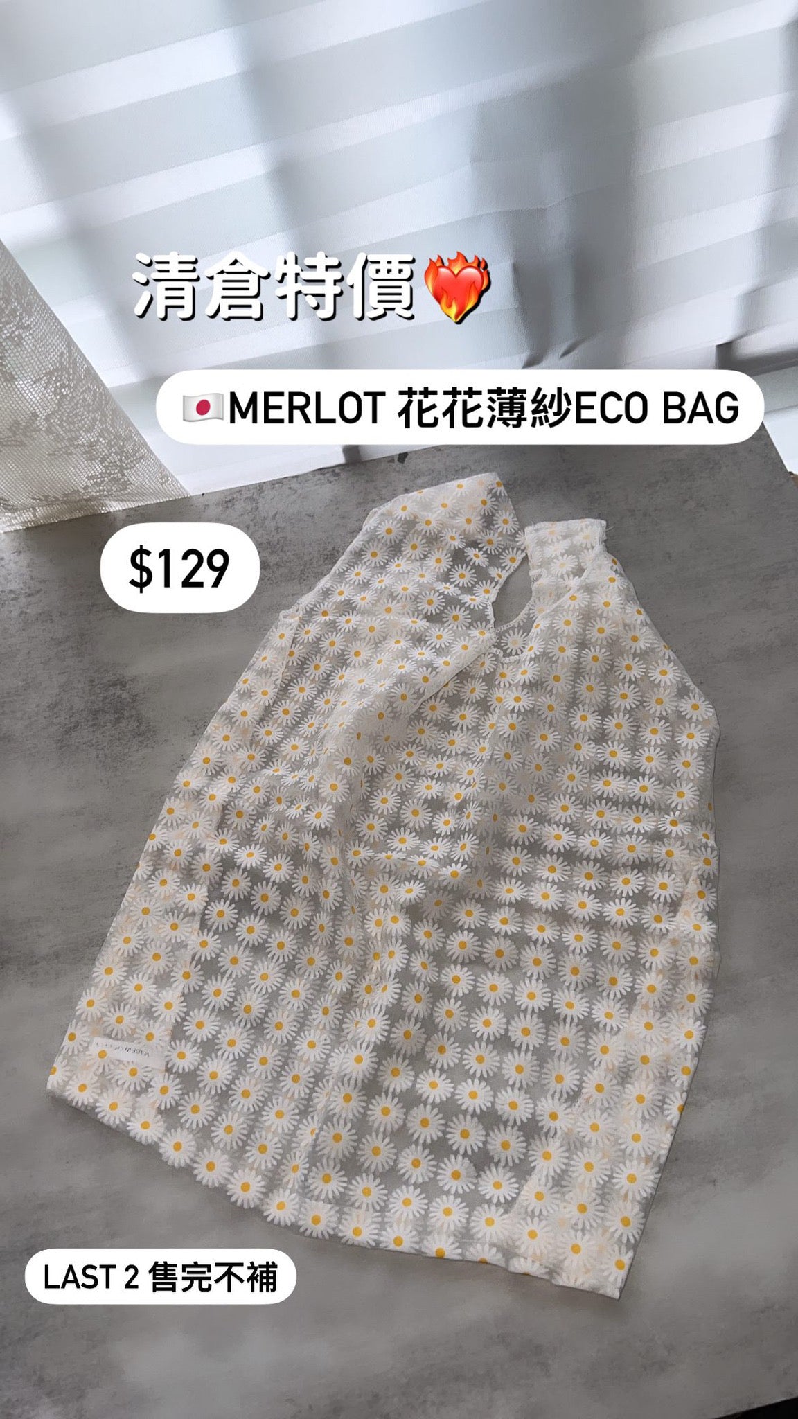 🇯🇵Merlot 花花薄紗ECO BAG