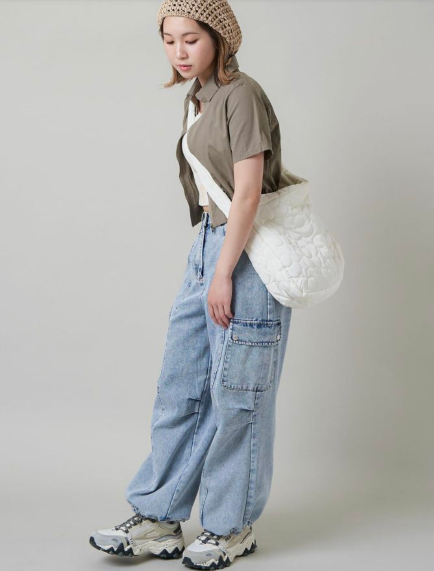 🇯🇵花花夾棉大Tote Bag