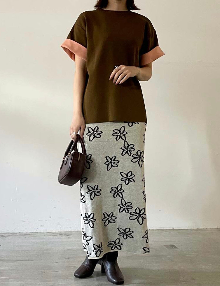 🇯🇵花花針織半長裙