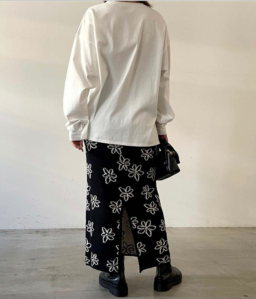 🇯🇵花花針織半長裙