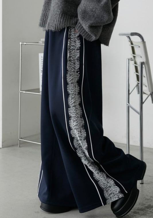 🇯🇵💗 蕾絲透明寬闊腿運動褲