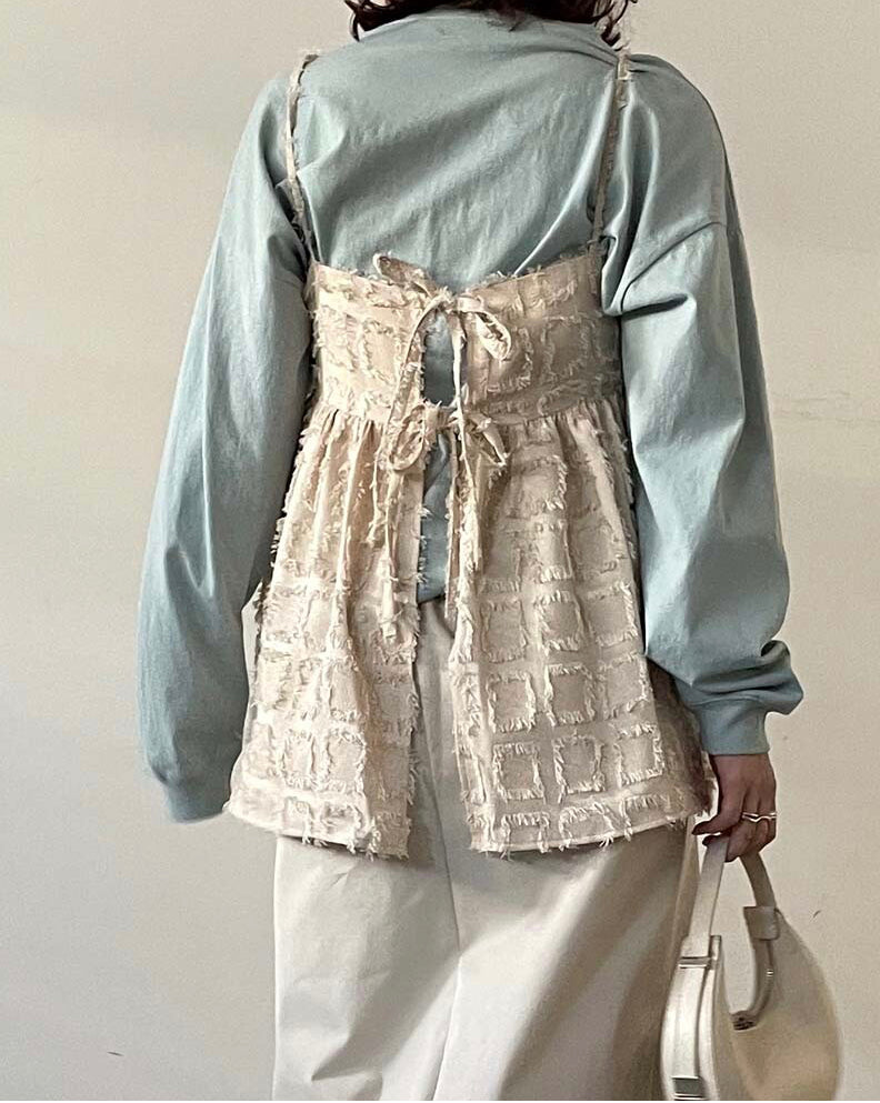 🇯🇵流蘇格仔吊帶vest