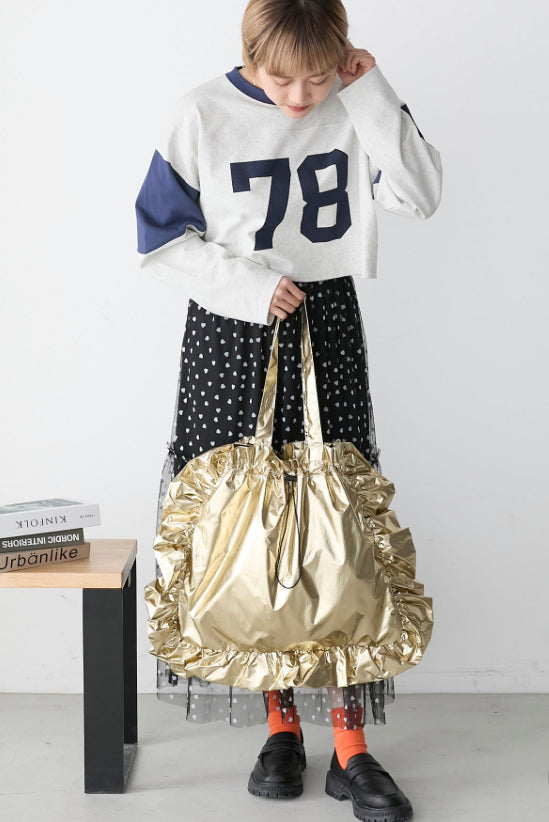 🇯🇵Metal色Ruffle邊2ways bag