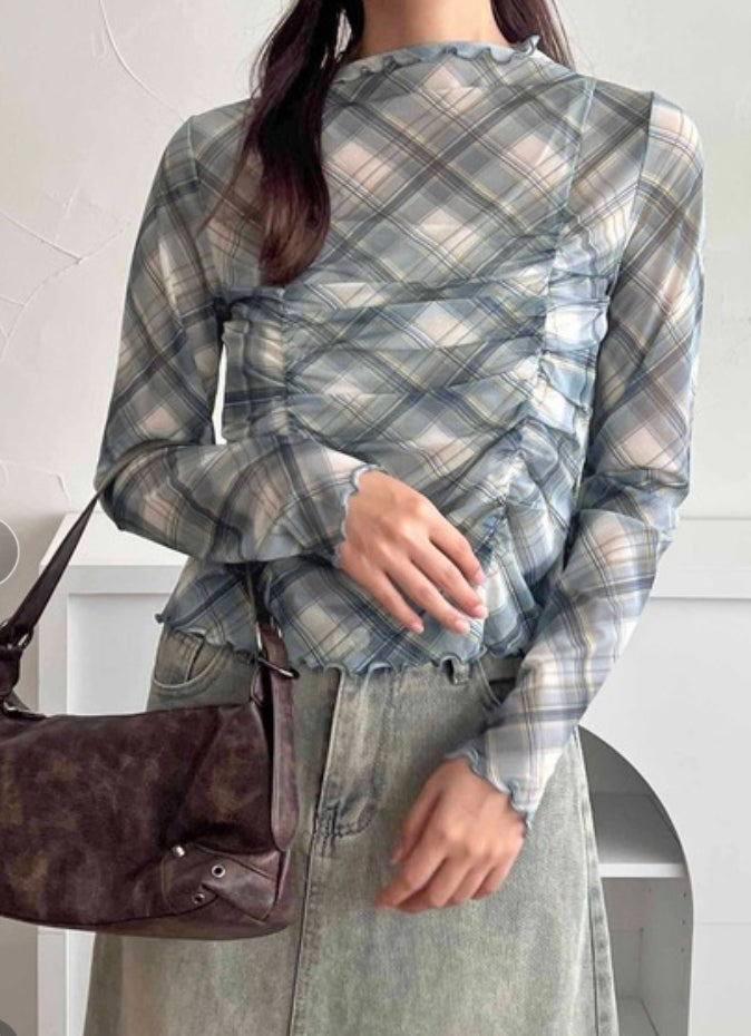 🇯🇵格仔薄紗top