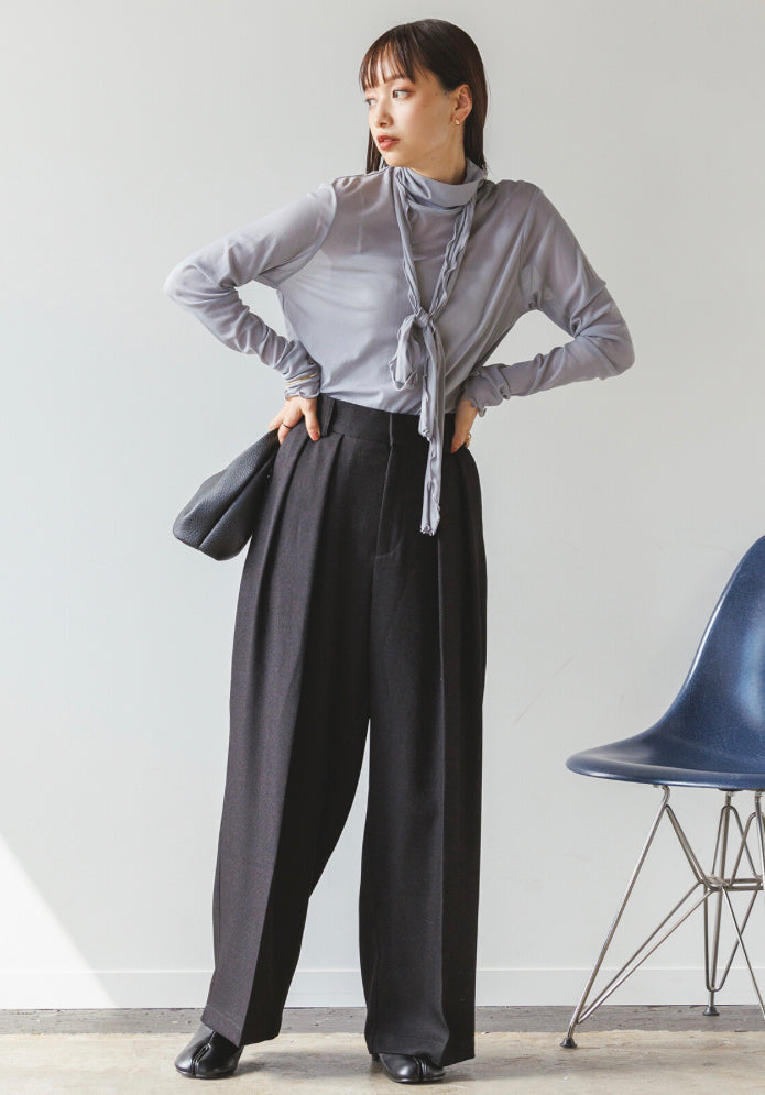 🇯🇵jp collar薄紗top set