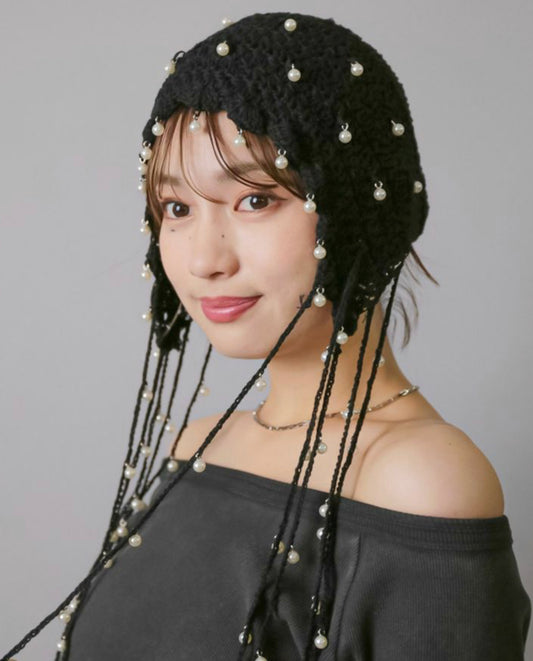 🇯🇵💗針織珍珠BB帽