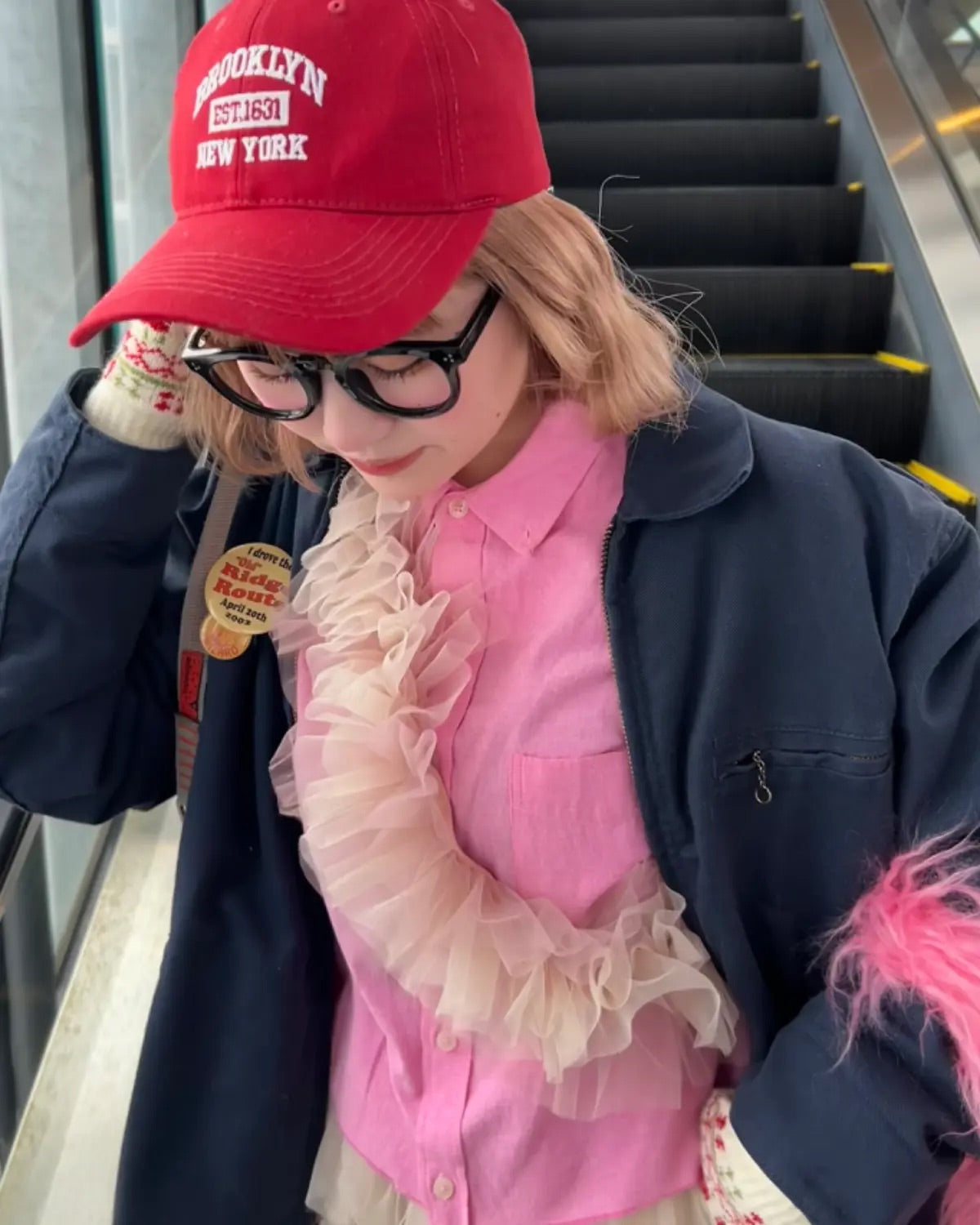 🇯🇵拼色ruffle假領
