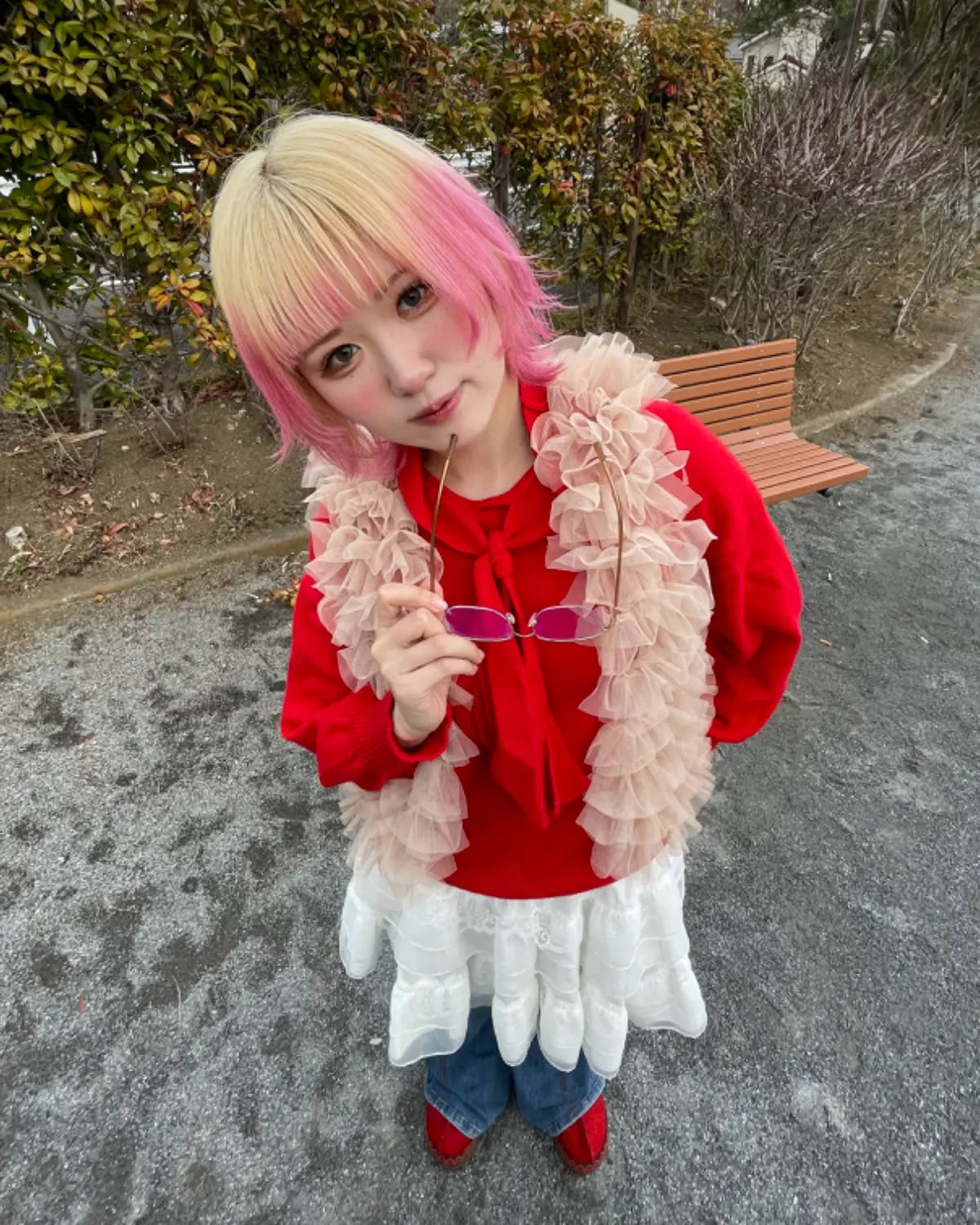 🇯🇵Ruffle薄紗 volume vest