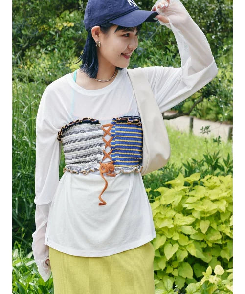 🇯🇵SF混色間條￼tube top