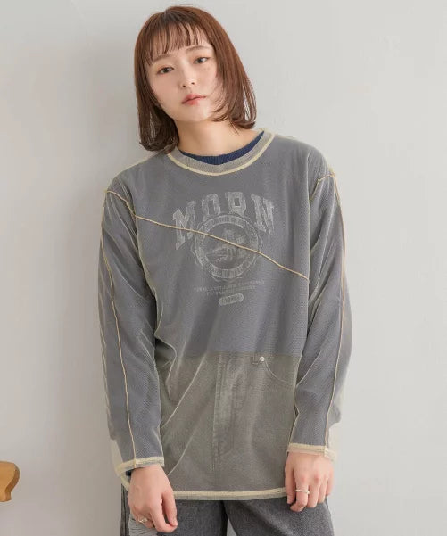 🇯🇵透明薄紗oversize Tee