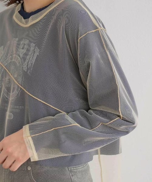 🇯🇵透明薄紗oversize Tee