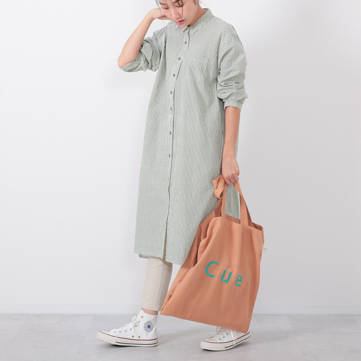 🇯🇵 ￼刺繡字￼母大Tote Bag