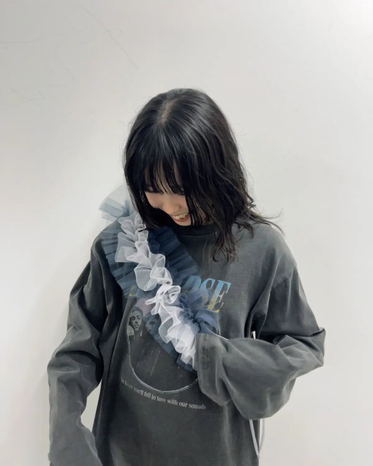 🇯🇵拼色ruffle假領
